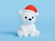 Santa Polar Bear Printlits 3D printed collectable character