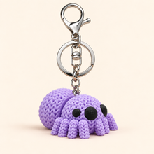 Articulated Spider keychain with silver hardware