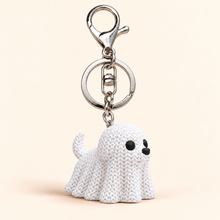 Ghost Dog keychain with silver hardware